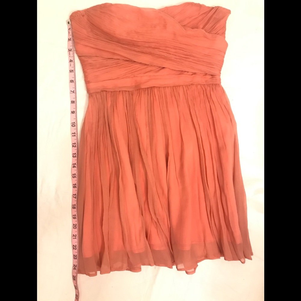 JCrew Arabella silk chiffon strapless dress. - Picture 8 of 10